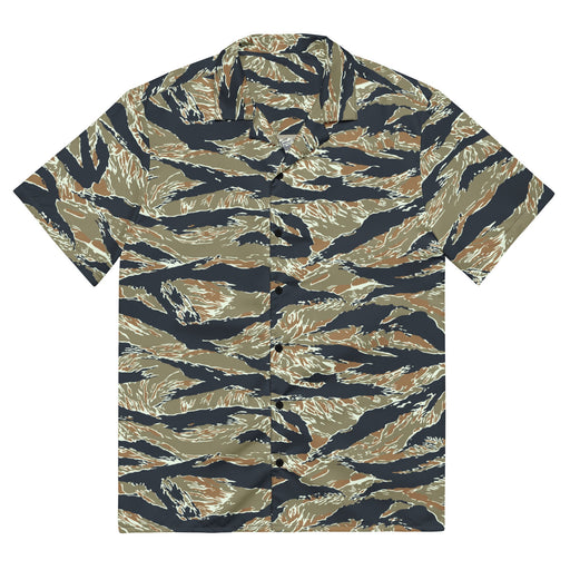 Tiger Stripe Philippine Special Forces CAMO Unisex Short-Sleeve Button Shirt - 2XS - Button-Up