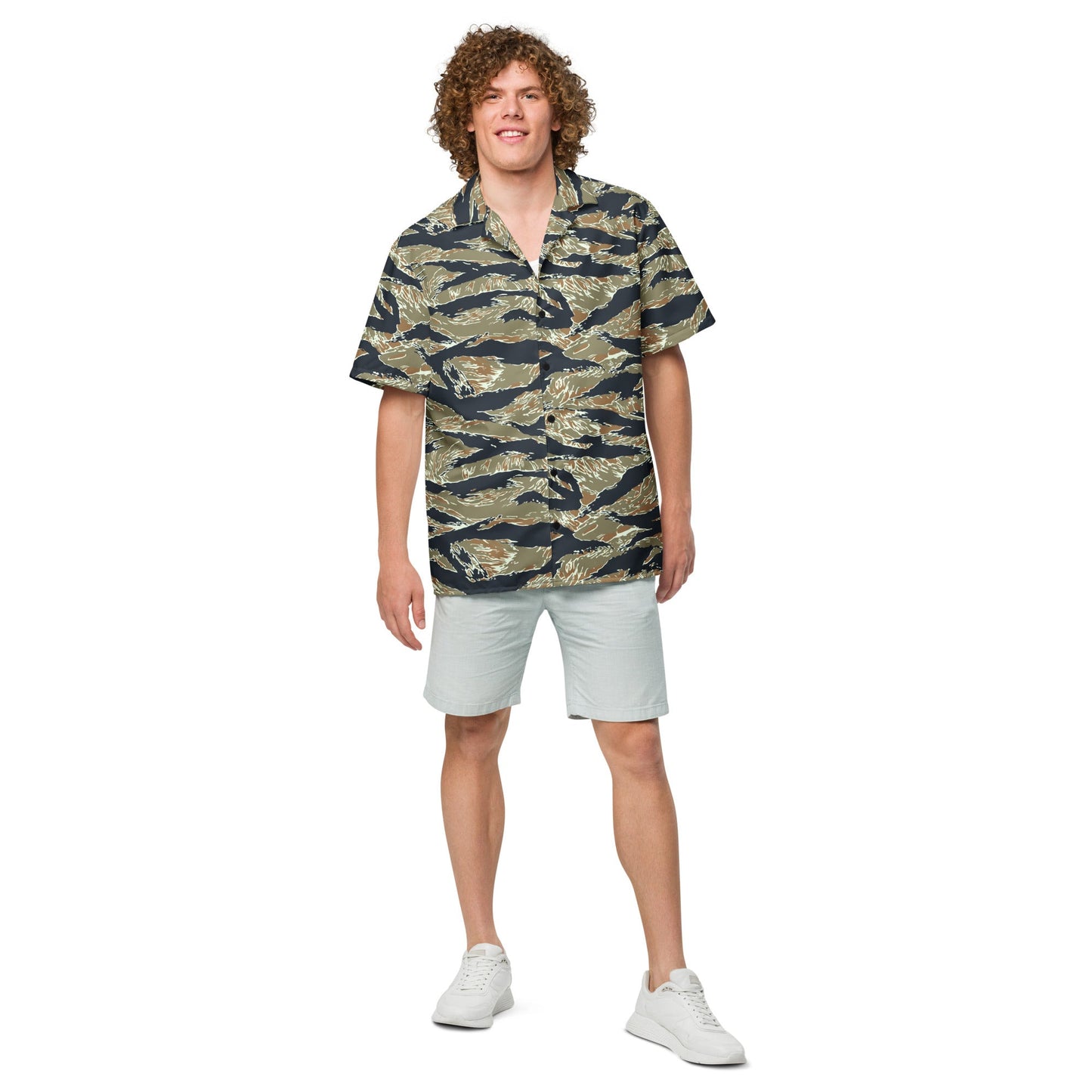 Philippine Tiger Stripe Special Forces Distinctive Uniform (SDFU) CAMO Unisex Short-Sleeve Button Shirt