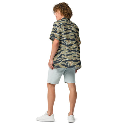 Philippine Tiger Stripe Special Forces Distinctive Uniform (SDFU) CAMO Unisex Short-Sleeve Button Shirt