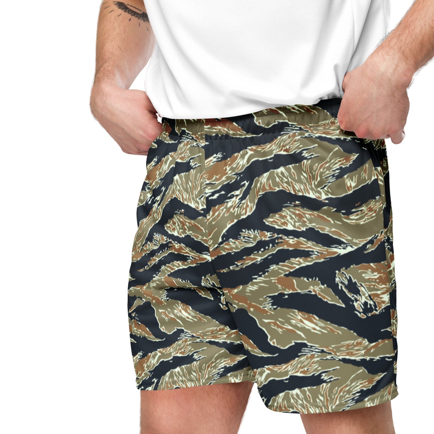 Philippine Tiger Stripe Special Forces Distinctive Uniform (SDFU) CAMO Unisex Mesh Shorts