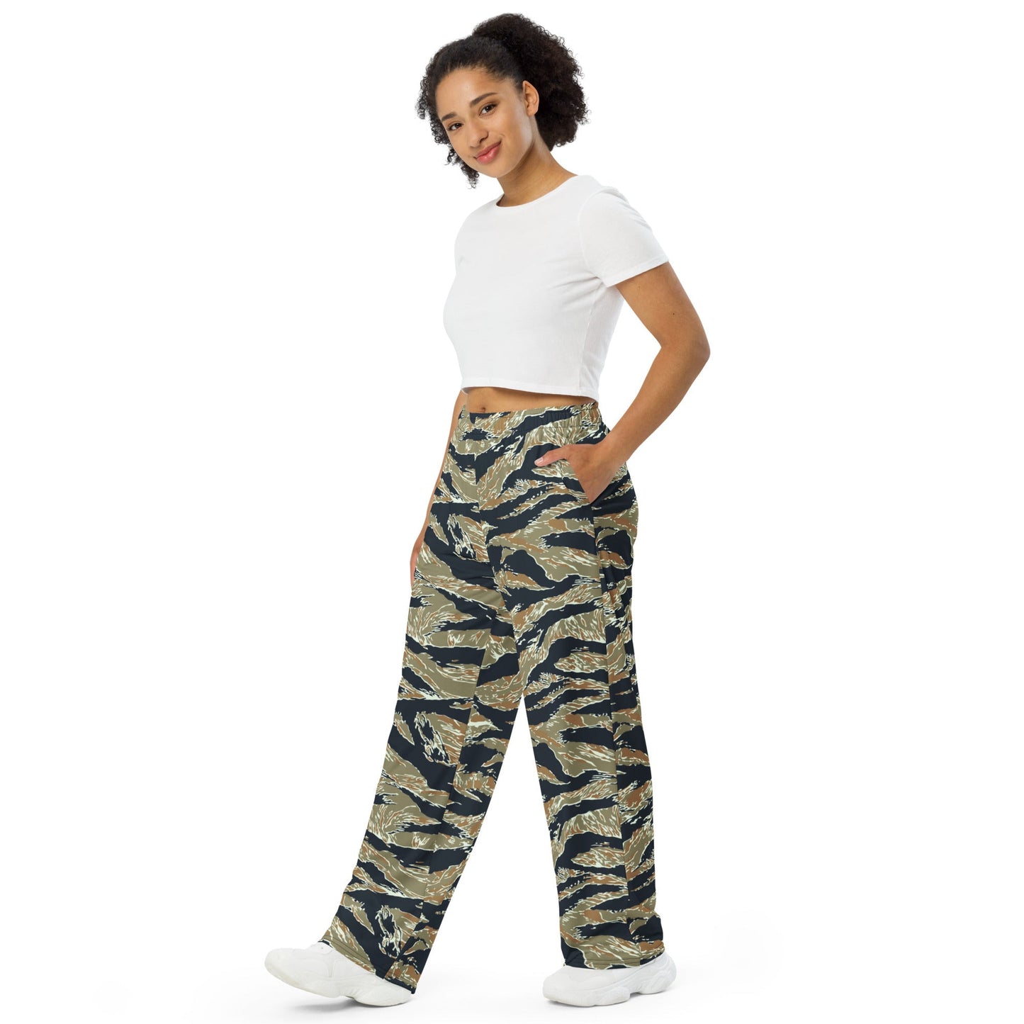 Philippine Tiger Stripe Special Forces Distinctive Uniform (SDFU) CAMO Unisex Wide-Leg Leisure Pants