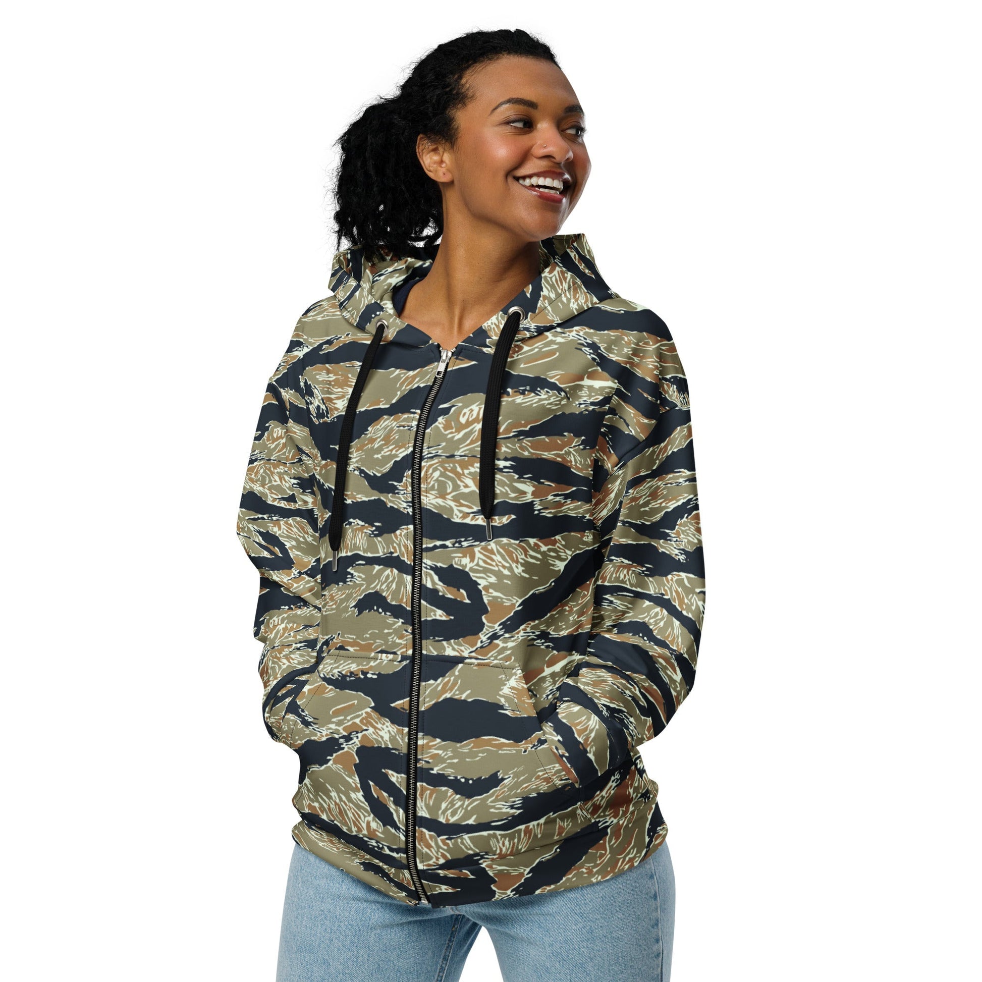 Philippine Tiger Stripe Special Forces Distinctive Uniform (SDFU) CAMO Unisex zip hoodie - Zip Hoodies