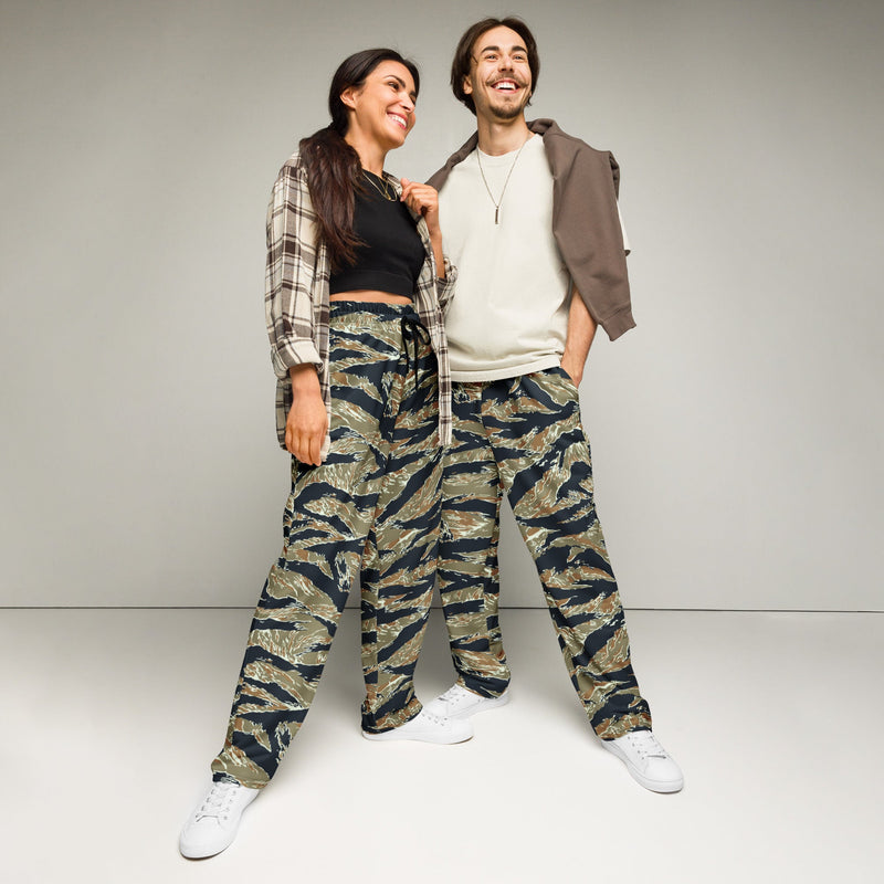 Tiger Stripe Philippine Special Forces CAMO Unisex Wide-Leg Joggers - 2XS