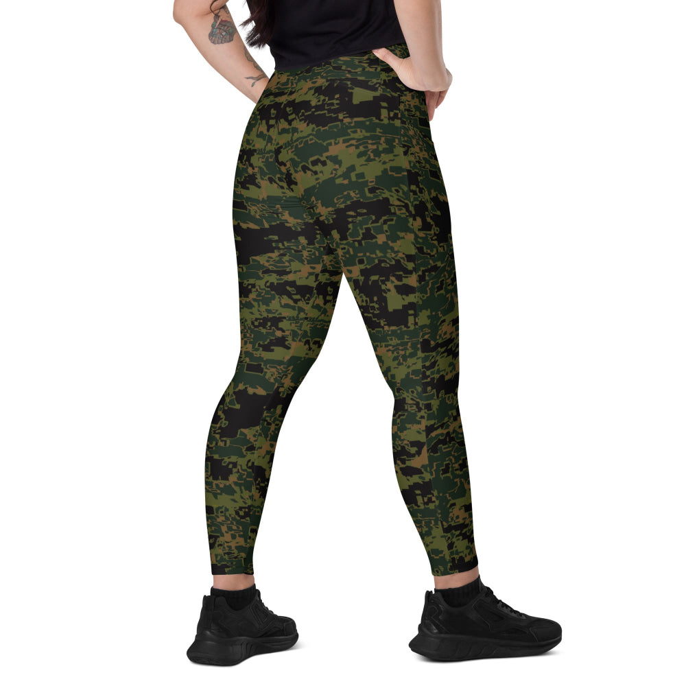 Philippines Army PHILARPAT CAMO Leggings with pockets - 2XS - Womens With Pockets