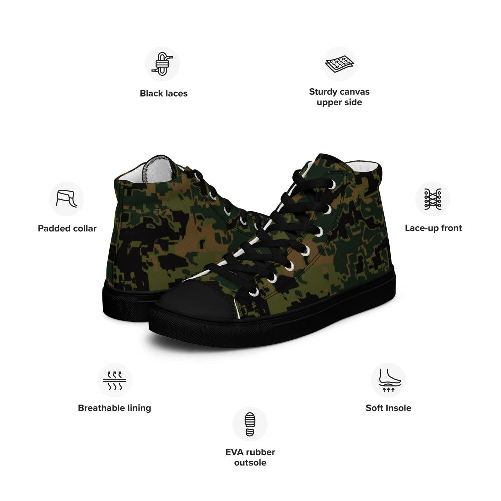 Philippines Army PHILARPAT CAMO Men’s high top canvas shoes - Mens High Top Canvas Shoes