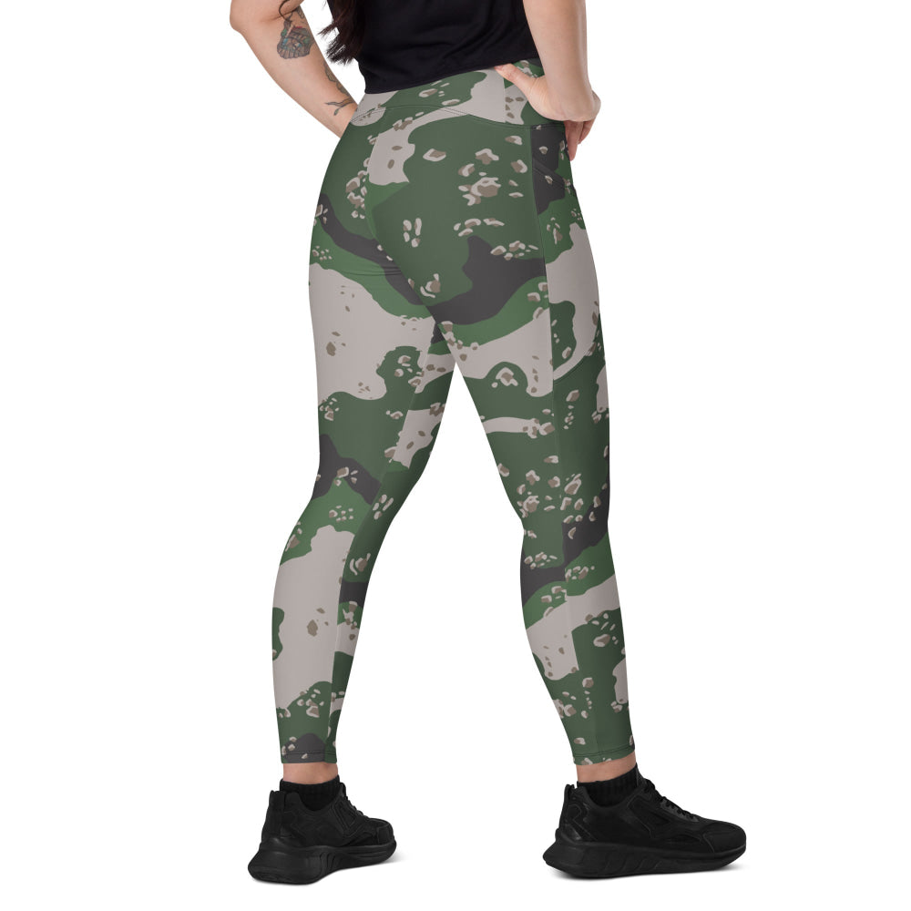 Philippines Chocolate Chip Special Action Force (SAF) CAMO Leggings with pockets - 2XS - Womens With Pockets