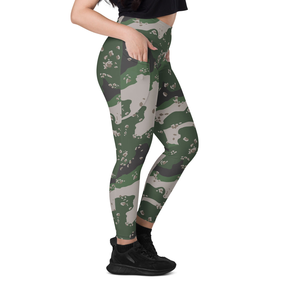 Philippines Chocolate Chip Special Action Force (SAF) CAMO Leggings with pockets - Womens With Pockets