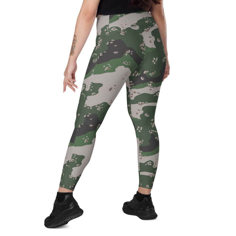 Philippines Chocolate Chip Special Action Force (SAF) CAMO Leggings with pockets - Womens With Pockets