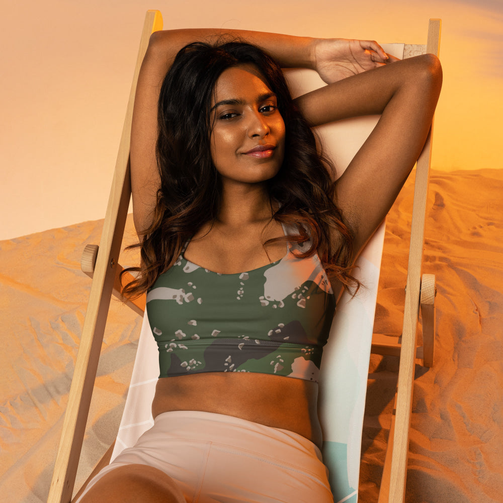 Philippines Chocolate Chip Special Action Force (SAF) CAMO Longline sports bra - Womens Sports Bra