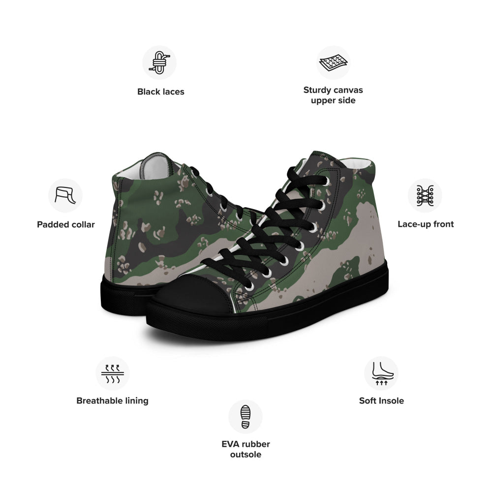 Philippines Chocolate Chip Special Action Force (SAF) CAMO Men’s high top canvas shoes - Mens High Top Canvas Shoes