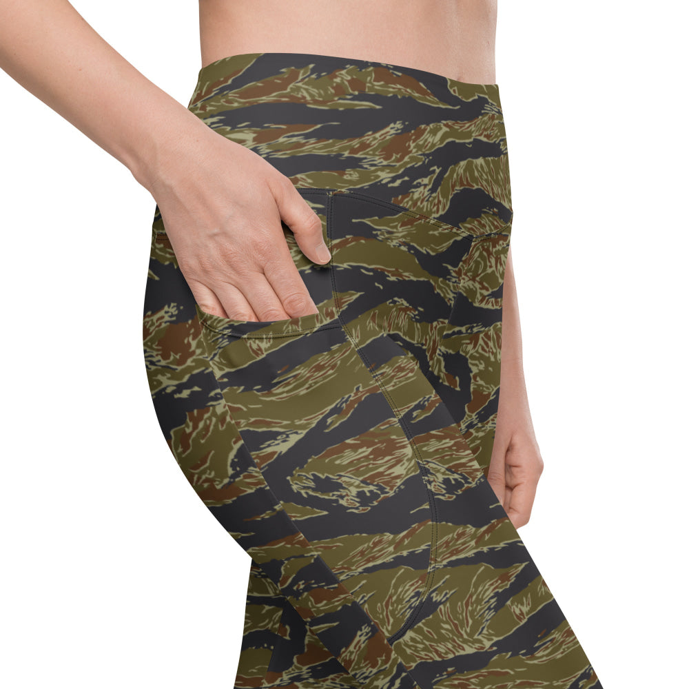 Philippines Tiger Stripe Navy Special Warfare Group (SWAG) CAMO Leggings with pockets - Womens With Pockets