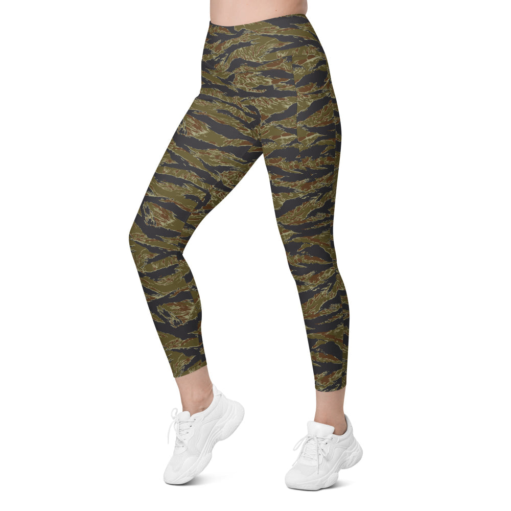 Philippines Tiger Stripe Navy Special Warfare Group (SWAG) CAMO Leggings with pockets - Womens With Pockets