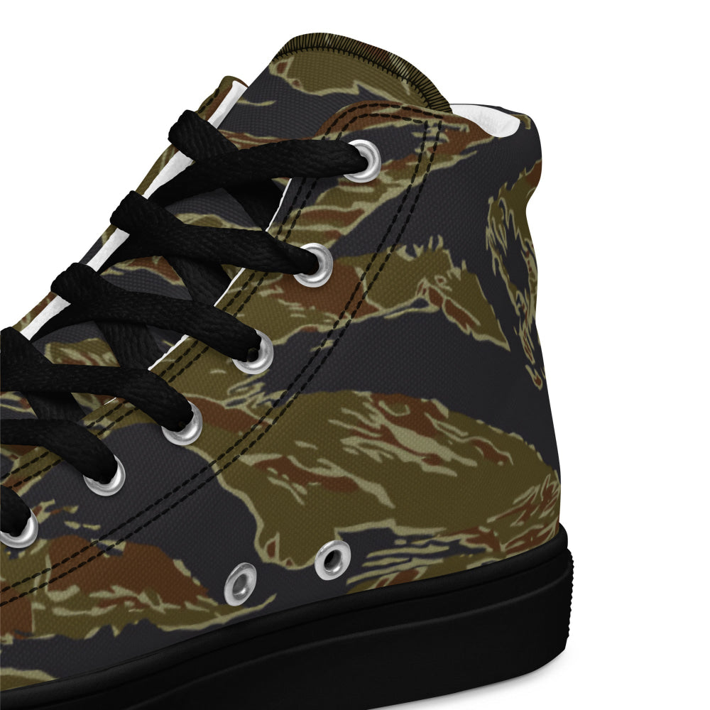 Philippines Tiger Stripe Navy Special Warfare Group (SWAG) CAMO Men’s high top canvas shoes - Mens High Top Canvas Shoes