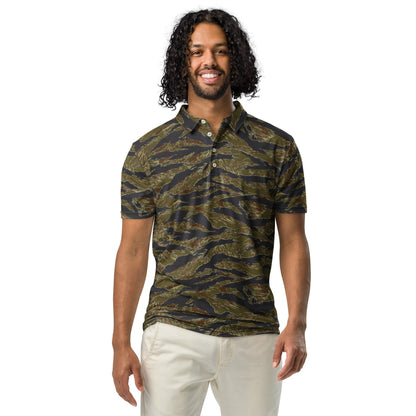 Philippines Tiger Stripe Navy Special Warfare Group (SWAG) CAMO Men’s slim fit polo - Mens Slim Fit Polo