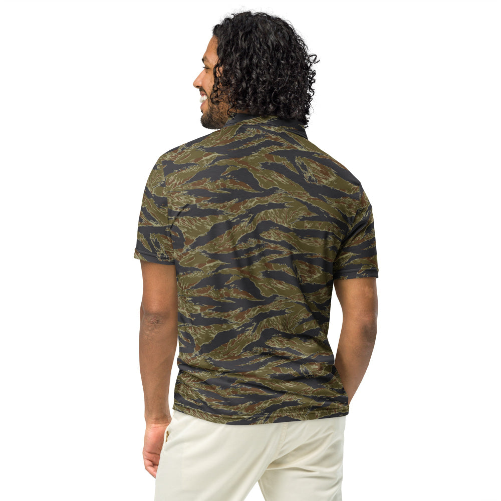 Philippines Tiger Stripe Navy Special Warfare Group (SWAG) CAMO Men’s slim fit polo - Mens Slim Fit Polo