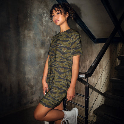 Philippines Tiger Stripe Navy Special Warfare Group (SWAG) CAMO T-shirt dress - 2XS - Womens T-Shirt Dress