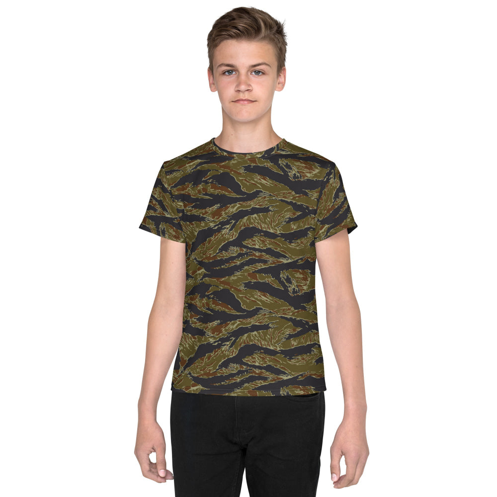 Philippines Tiger Stripe Navy Special Warfare Group (SWAG) CAMO Youth crew neck t-shirt - 8 - Crew Neck T-shirt