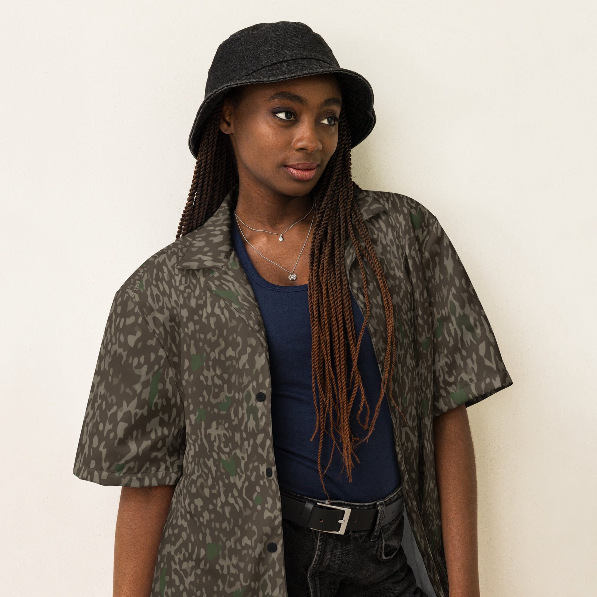 Pinefall Shroud CAMO Unisex Short-Sleeve Button Shirt