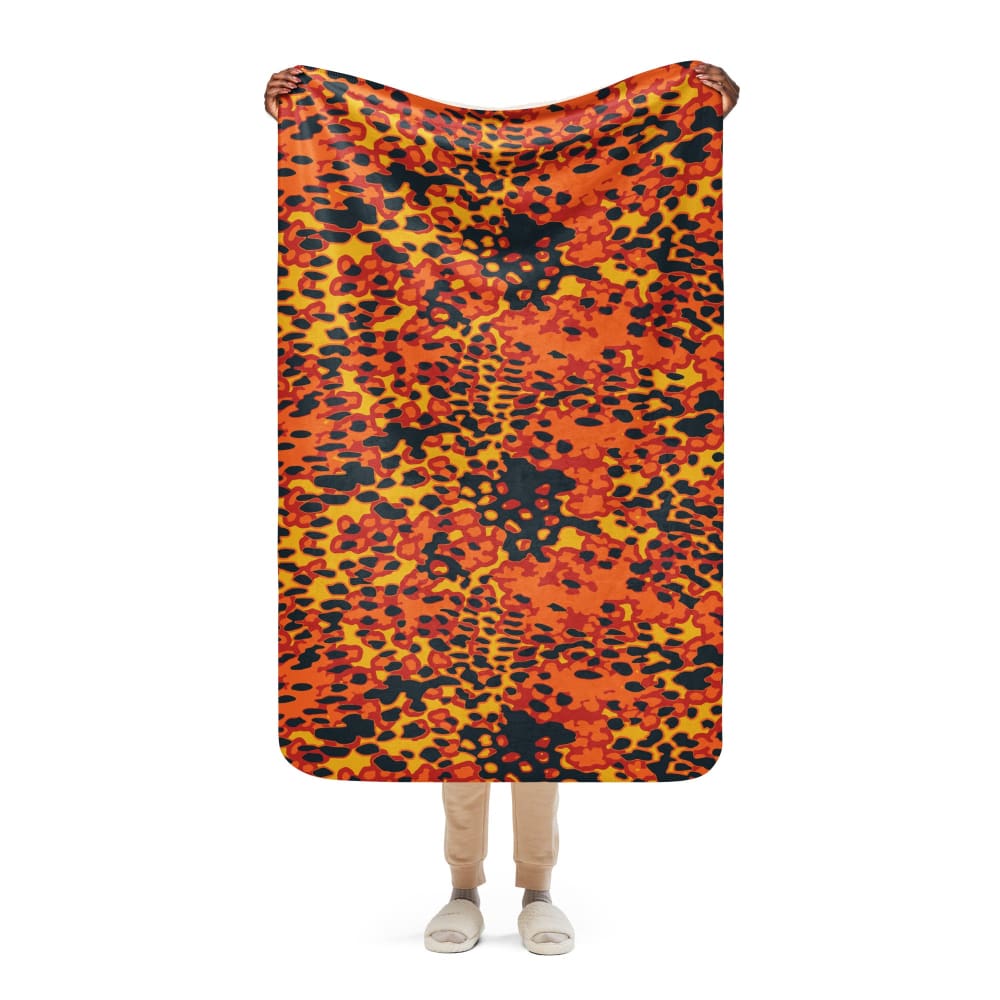 Plane Tree Hunter Orange CAMO Sherpa blanket - 37″×57″