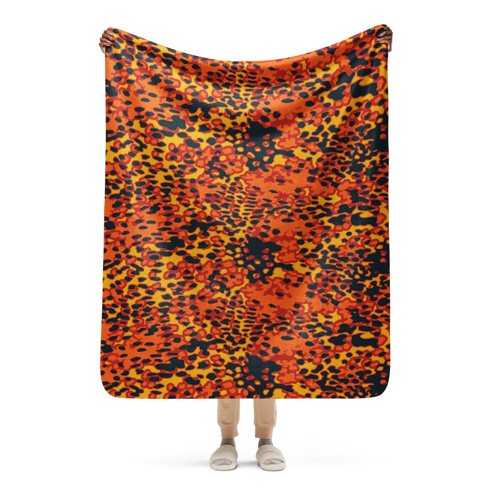 Plane Tree Hunter Orange CAMO Sherpa blanket - 50″×60″ - Blanket