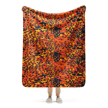 Plane Tree Hunter Orange CAMO Sherpa blanket - 50″×60″ - Blanket