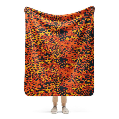 Plane Tree Hunter Orange CAMO Sherpa blanket - 50″×60″