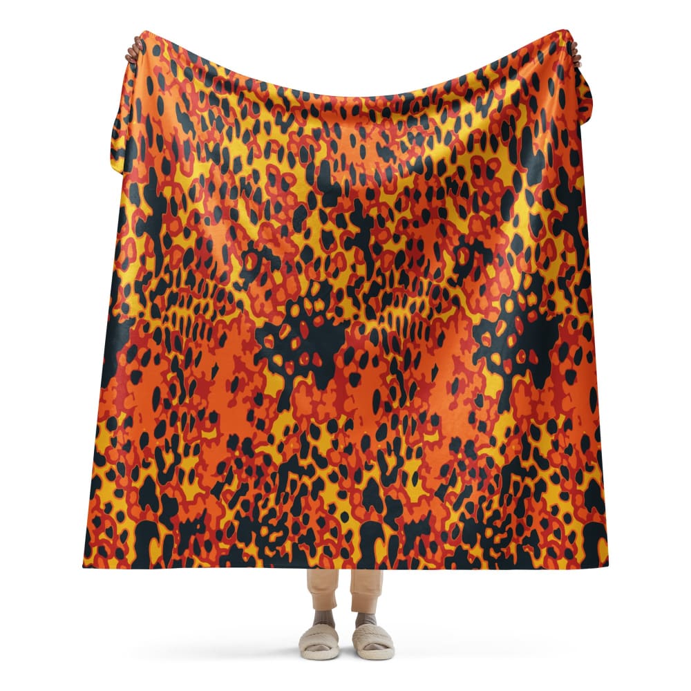 Plane Tree Hunter Orange CAMO Sherpa blanket - 60″×80″ - Blanket