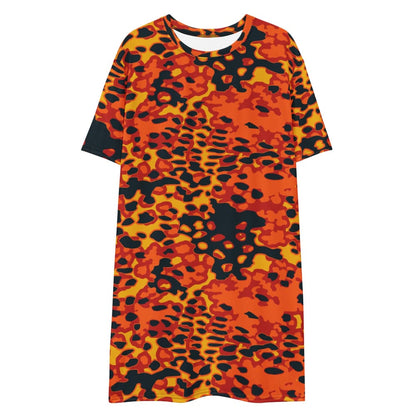 Plane Tree Hunter Orange CAMO T-shirt dress