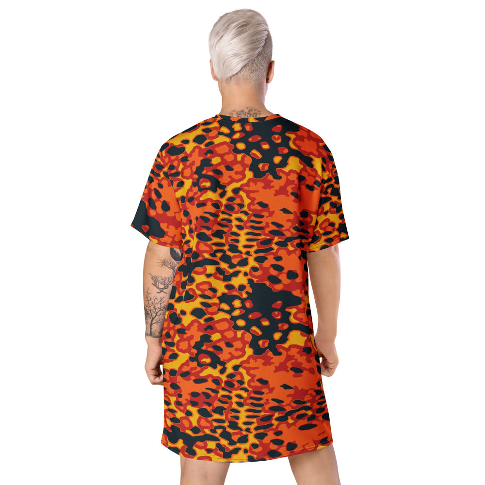 Plane Tree Hunter Orange CAMO T-shirt dress - Womens T-Shirt Dress