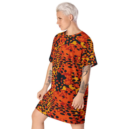 Plane Tree Hunter Orange CAMO T-shirt dress - Womens T-Shirt Dress