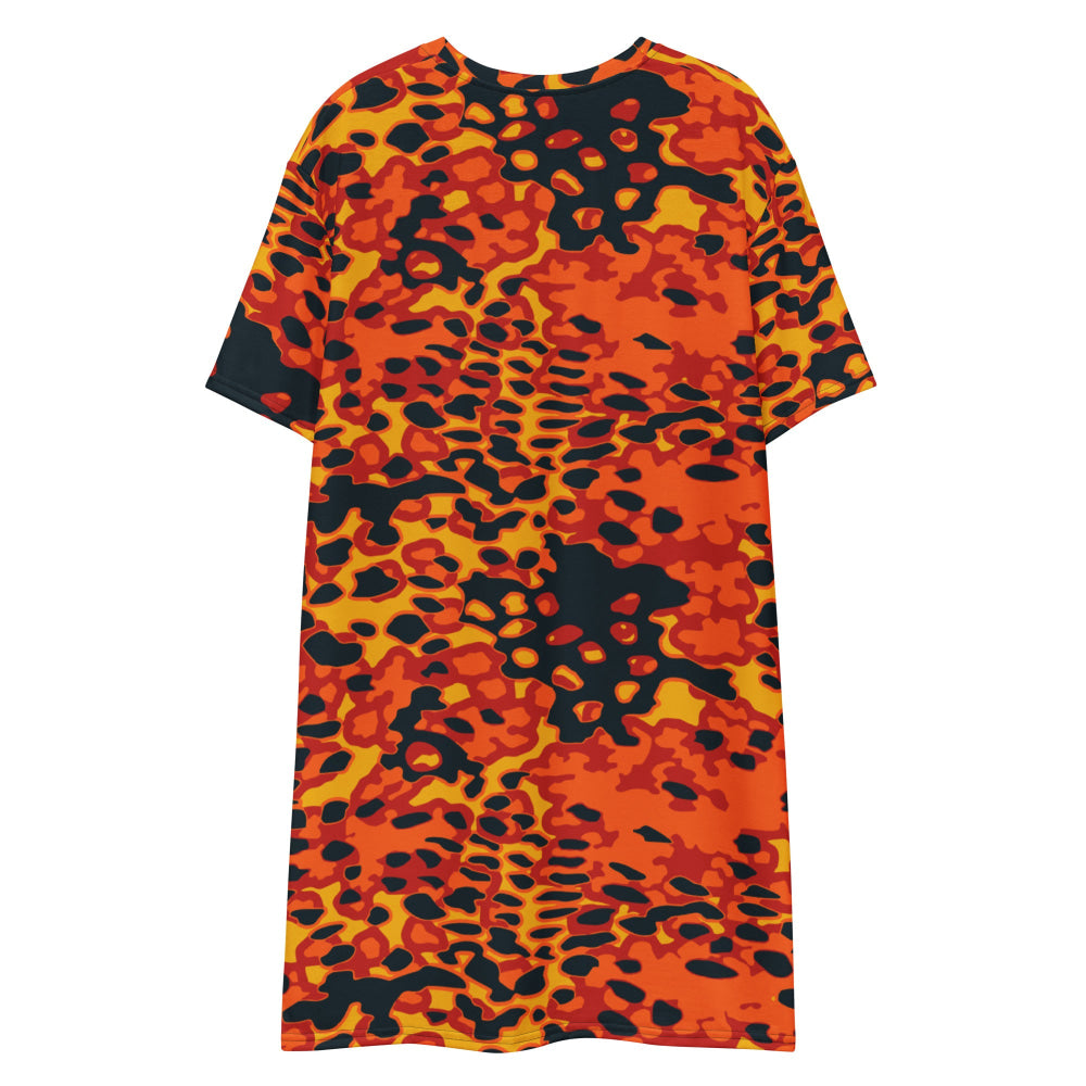 Plane Tree Hunter Orange CAMO T-shirt dress - Womens T-Shirt Dress