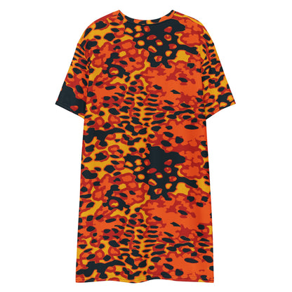 Plane Tree Hunter Orange CAMO T-shirt dress - Womens T-Shirt Dress