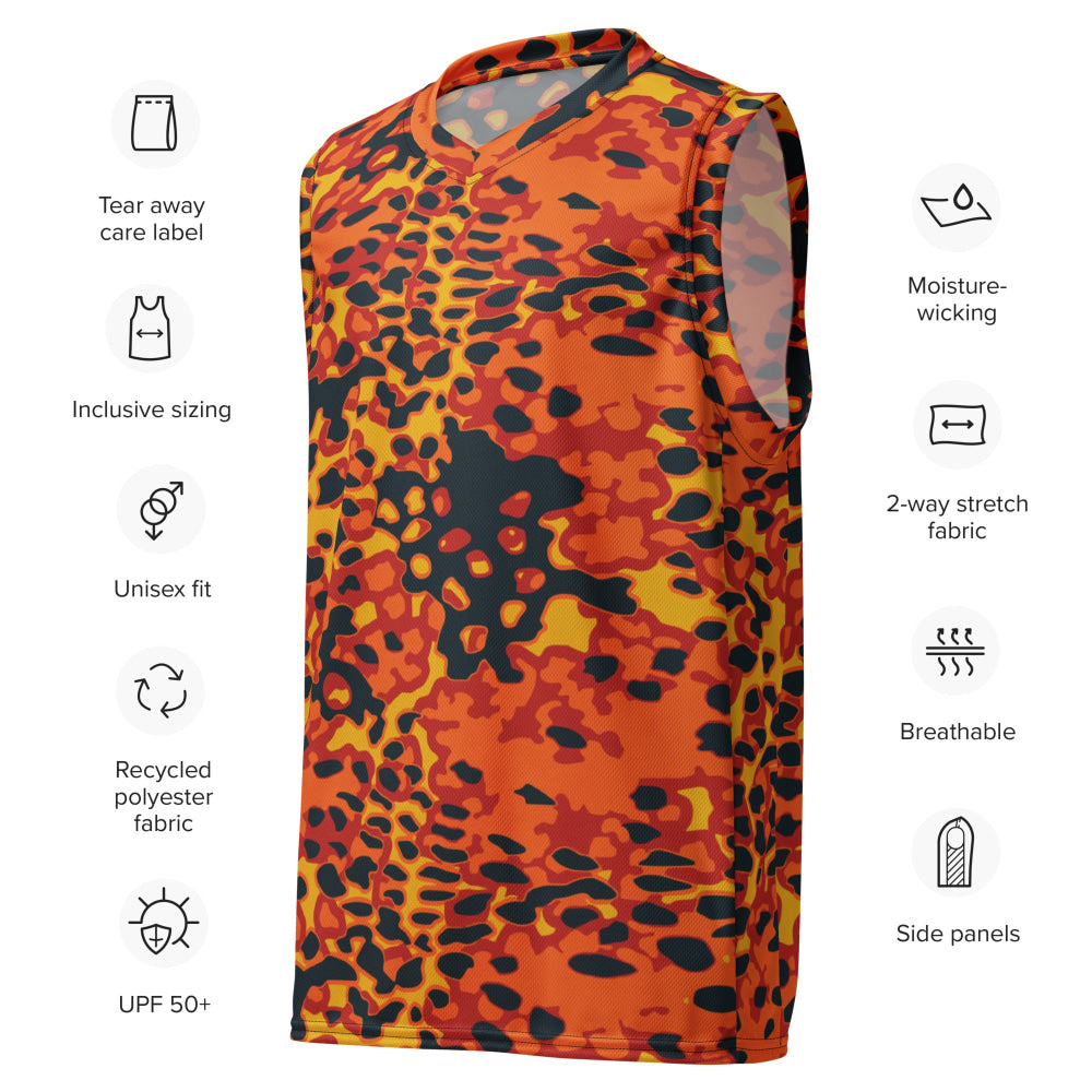 Plane Tree Hunter Orange CAMO unisex basketball jersey - Unisex Basketball Jersey