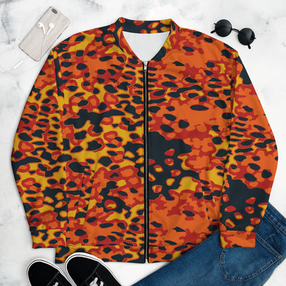 Plane Tree Hunter Orange CAMO Unisex Bomber Jacket - XS