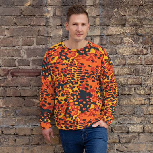 Plane Tree Hunter Orange CAMO Unisex Sweatshirt - XS