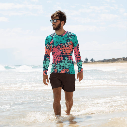 Plane Tree Miami Neon CAMO Mens Long-Sleeve Rash Guard - XS - LS
