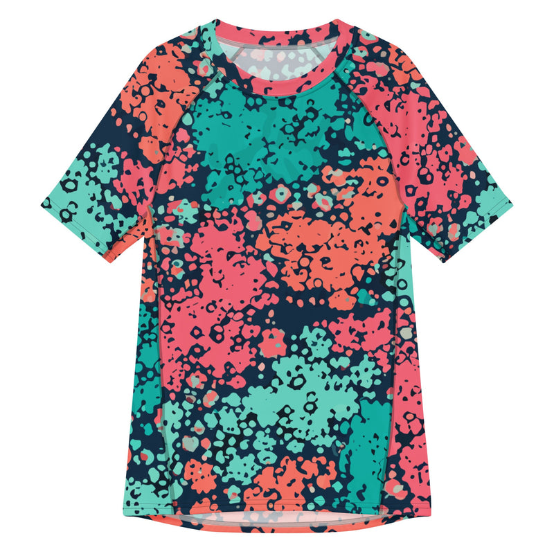 Plane Tree Miami Neon CAMO Mens Short-Sleeve Rash Guard - 2XS - SS