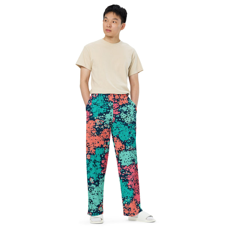 Plane Tree Miami Neon CAMO Unisex Wide-Leg Leisure Pants - Pant