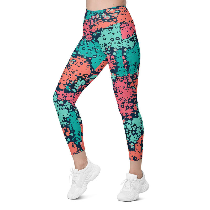 Plane Tree Miami Neon CAMO Womens Leggings with Pockets - Women