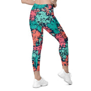 Plane Tree Miami Neon CAMO Womens Leggings with Pockets - Women