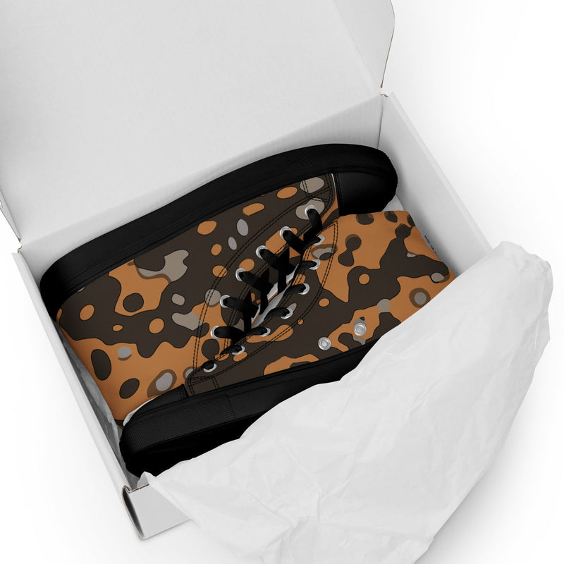 Plane Tree Platanenmuster Autumn Heritage CAMO Mens High-Top Canvas Shoes