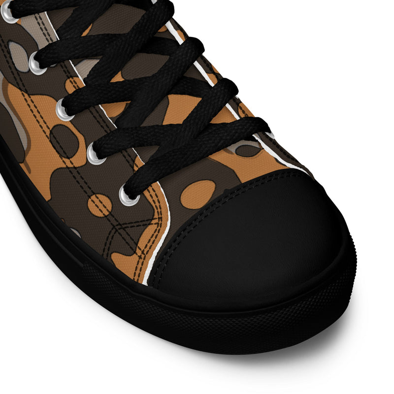 Plane Tree Platanenmuster Autumn Heritage CAMO Mens High-Top Canvas Shoes