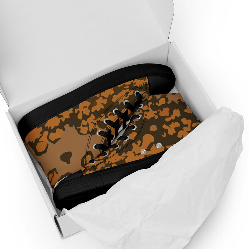 Plane Tree Platanenmuster Autumn Heritage CAMO Mens High-Top Canvas Shoes