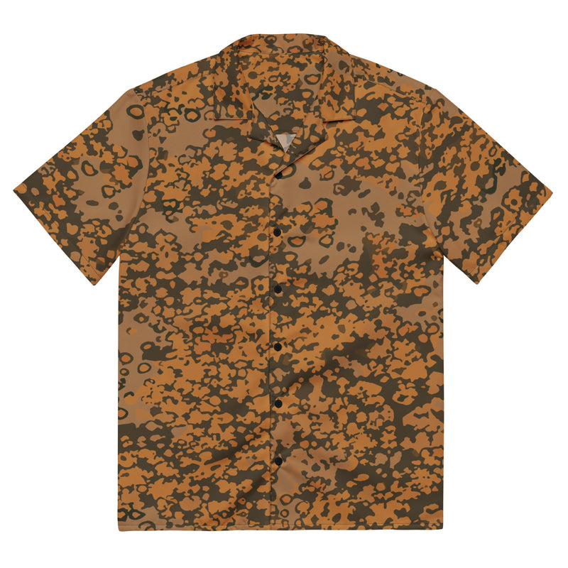 Plane Tree Platanenmuster Autumn Heritage CAMO Unisex Short-Sleeve Button Shirt - 2XS - Button-Up