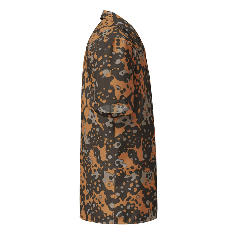 Plane Tree Platanenmuster Autumn Heritage CAMO Unisex Short-Sleeve Button Shirt - Button-Up