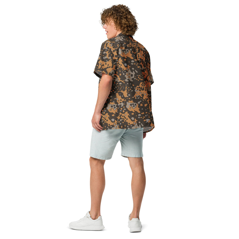 Plane Tree Platanenmuster Autumn Heritage CAMO Unisex Short-Sleeve Button Shirt - Button-Up