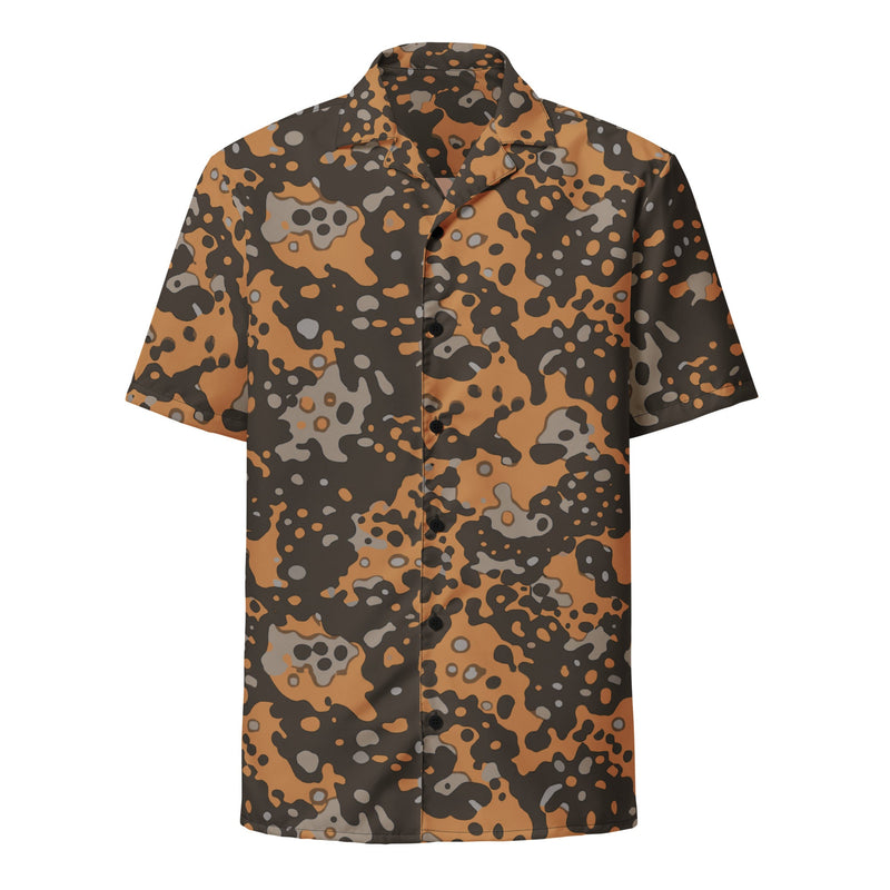 Plane Tree Platanenmuster Autumn Heritage CAMO Unisex Short-Sleeve Button Shirt - Button-Up
