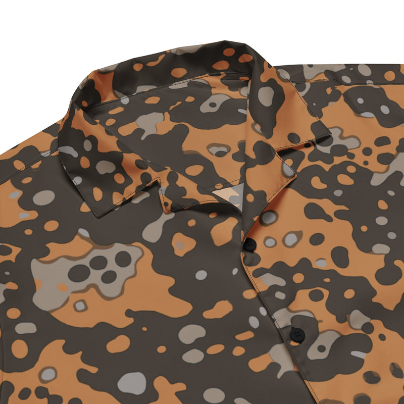 Plane Tree Platanenmuster Autumn Heritage CAMO Unisex Short-Sleeve Button Shirt - Button-Up