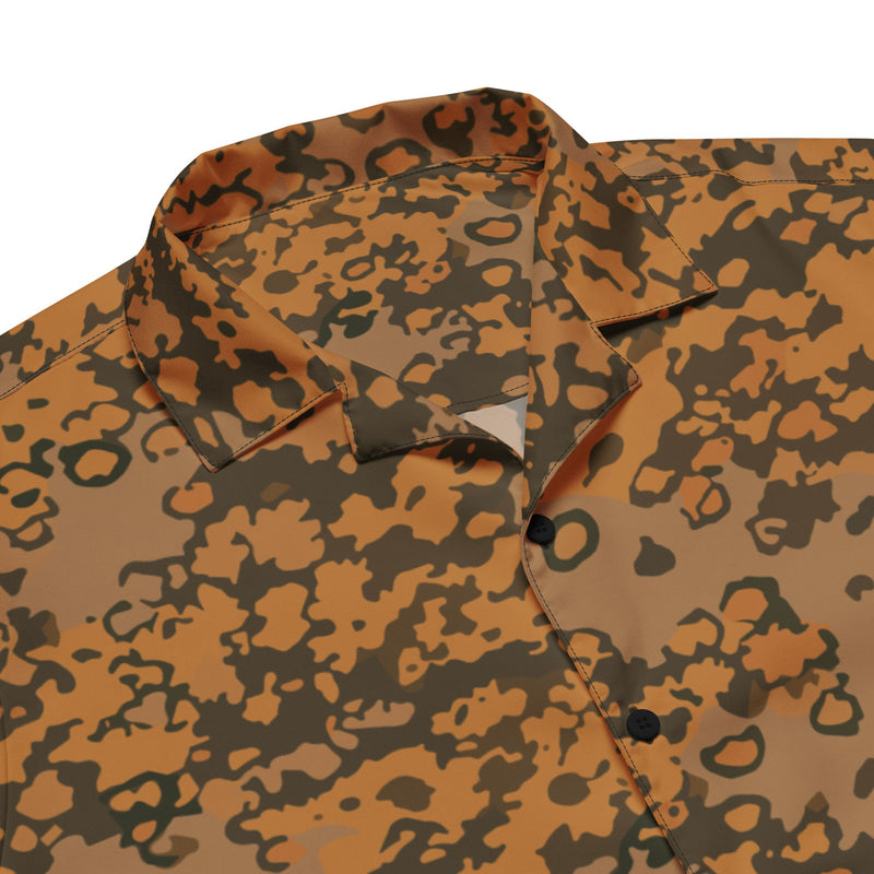 Plane Tree Platanenmuster Autumn Heritage CAMO Unisex Short-Sleeve Button Shirt - Button-Up