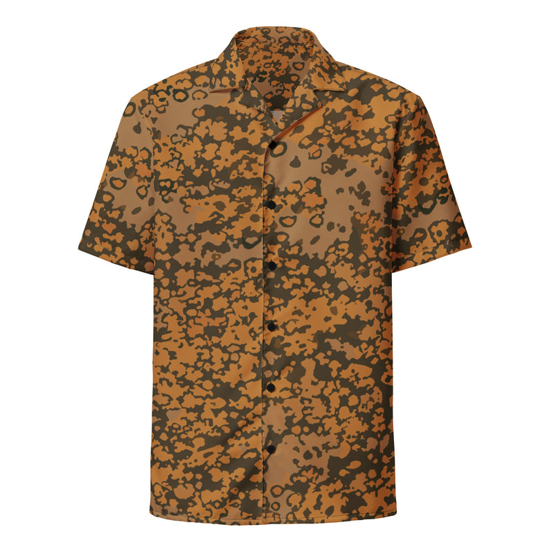 Plane Tree Platanenmuster Autumn Heritage CAMO Unisex Short-Sleeve Button Shirt - Button-Up
